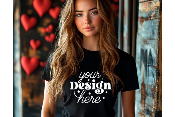 Bella Canvas 3001 Valentine Mockup 51: Graphics for Product Mockups