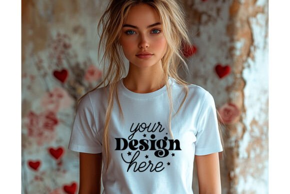 Bella Canvas 3001 Valentine Mockup: Graphics