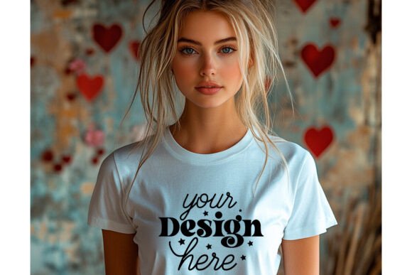 Bella Canvas 3001 Valentine Mockup: Graphics