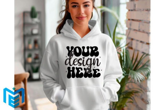 Gildan 18000 Hoodie Mockup: Graphics & Product Mockups