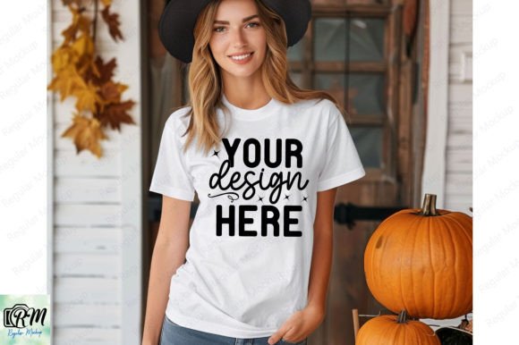 Gildan 64000 Halloween Mockup: Graphics for Product Mockups