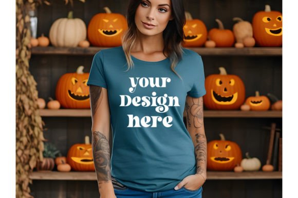 Halloween 3001 Teal Mockup: Graphics & Product Mockups