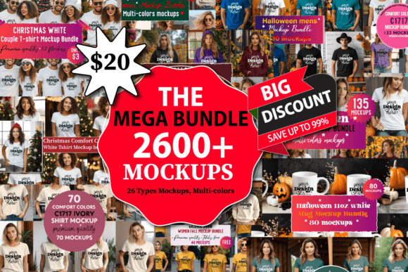 Mockup Mega Bundle: Essential Graphics for Product Mockups