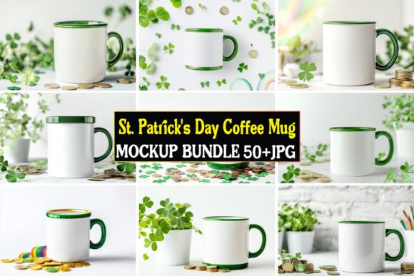 St. Patrick’s Day Mug Mockup Bundle: Graphics & Product Mockups
