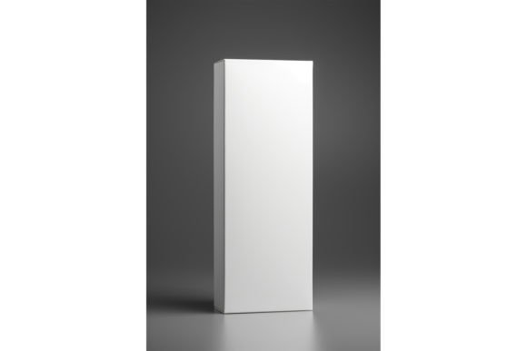 White Vertical Cosmetic Box Mockup for Graphics